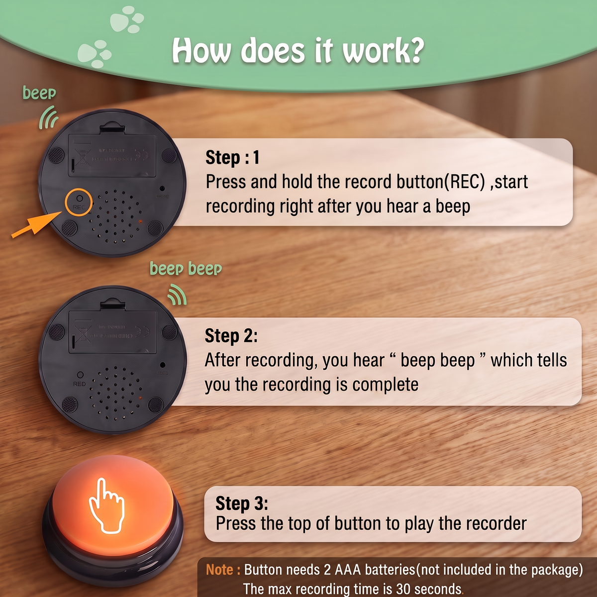 Pawylingo Talking Buttons